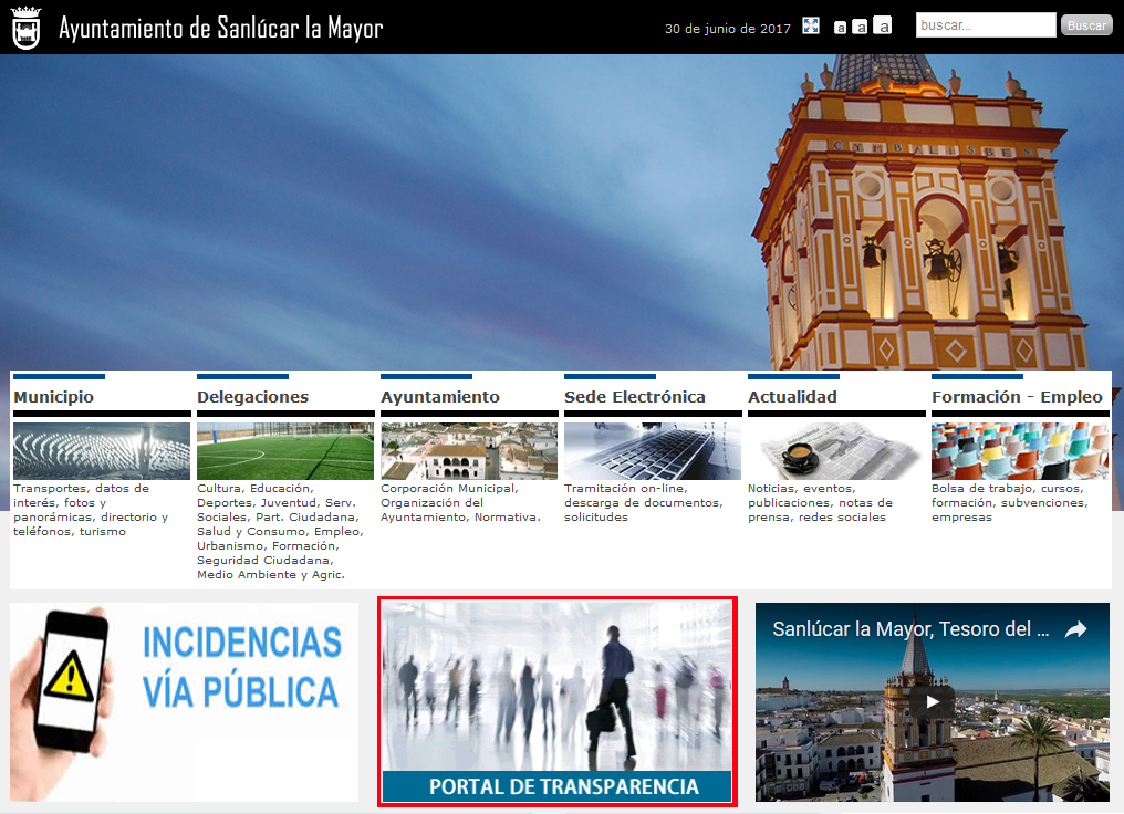 IMG - portal transparencia página web Ayuntamiento